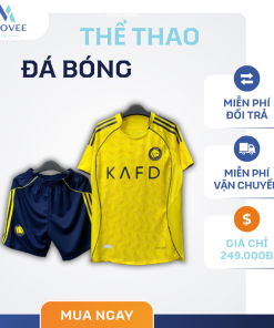 Bộ Quần Áo Đá Bóng Al Nassr Vàng Xanh 2026-2027